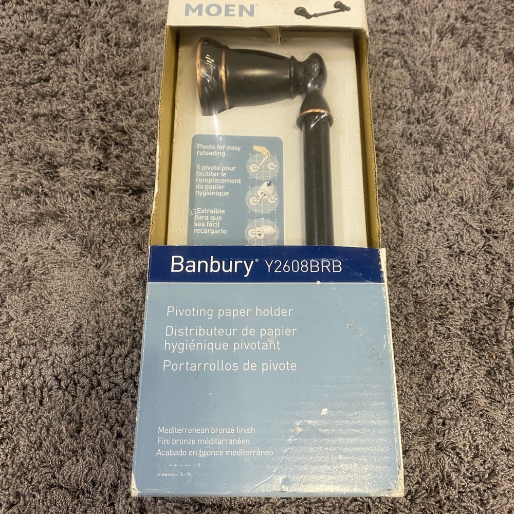 Moen Banbury Pivoting Paper Holder in Mediterranean Bronze